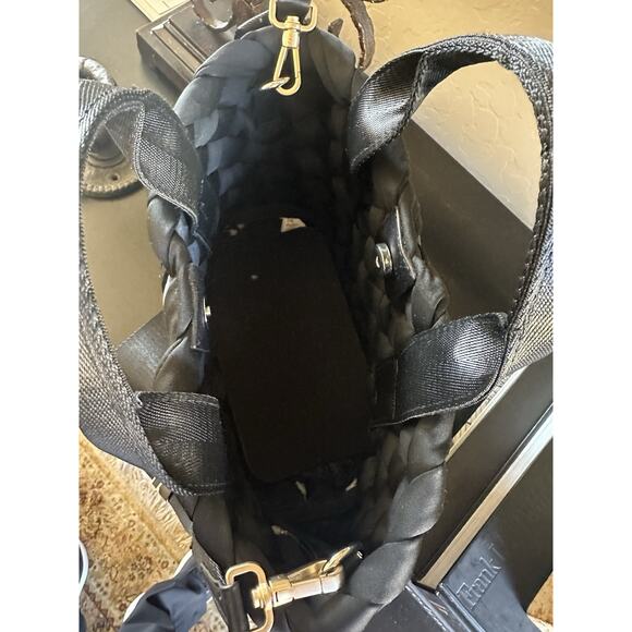 BCBG Small Neoprene Woven Tote Handbag Crossbody BLACK $178.00 - Picture 4 of 14